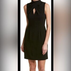 NWT Trina Turk Women’s Black Contessa Twist Front Sheath Dress Size 12